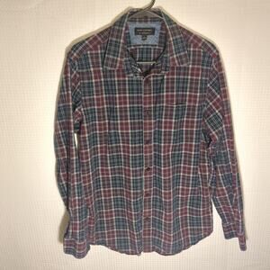 Banana Republic L Plaid Button Down Shirt Men Soft Wash Standard Fit Cotton